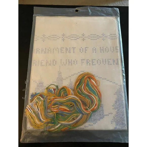 Vintage Coats & Clarks 5844 Crewel Cross Stitchery Kit Ornament Friend Emerson - Picture 6 of 6